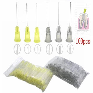 100 pcs Ponta Da Agulha De Irrigação Endo 30G 27G 25G Lavagem Do Canal Radicular