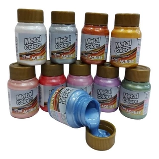Tinta Acrílica Metal Colors Acrilex 37 Ml - Diversas Cores