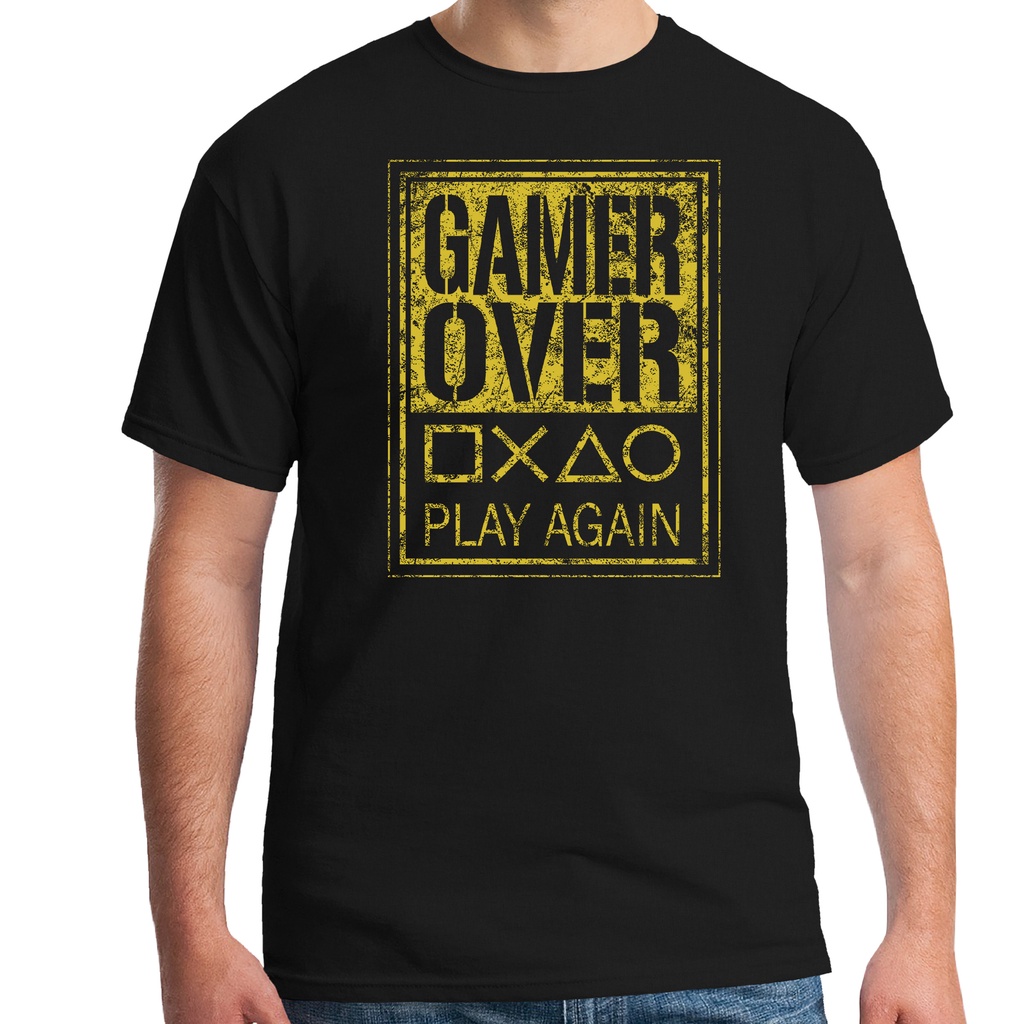 Camiseta Masculina Básica Estampa Jogador de Vídeo Gamer