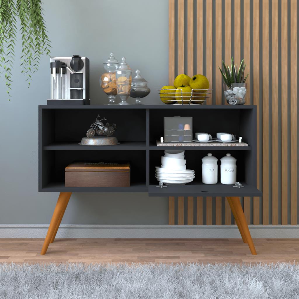 Cantinho Do Cafe Buffet Madeira Sala Aparador Retro Armario Organizador Escritorio Multiuso