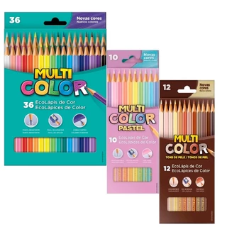 Kit Lápis De Cor Multicolor 36 Cores 12 Tons De Pele 10 Tons Pastel em Oferta na Shopee