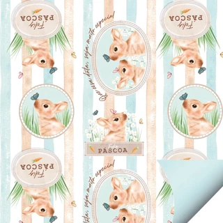 Folha para Ovos de Páscoa Pascoa Double Face Charles Azul 69 x 89 cm - 5 unid- Cromus Páscoa - Rizzo em Oferta na Shopee