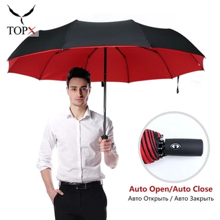 Guarda-Chuva Automático De Ten-Bone De Dupla Camada 10 Tons À Prova De Vento Protetor Solar Ou Dobrável De Uso Duplo
