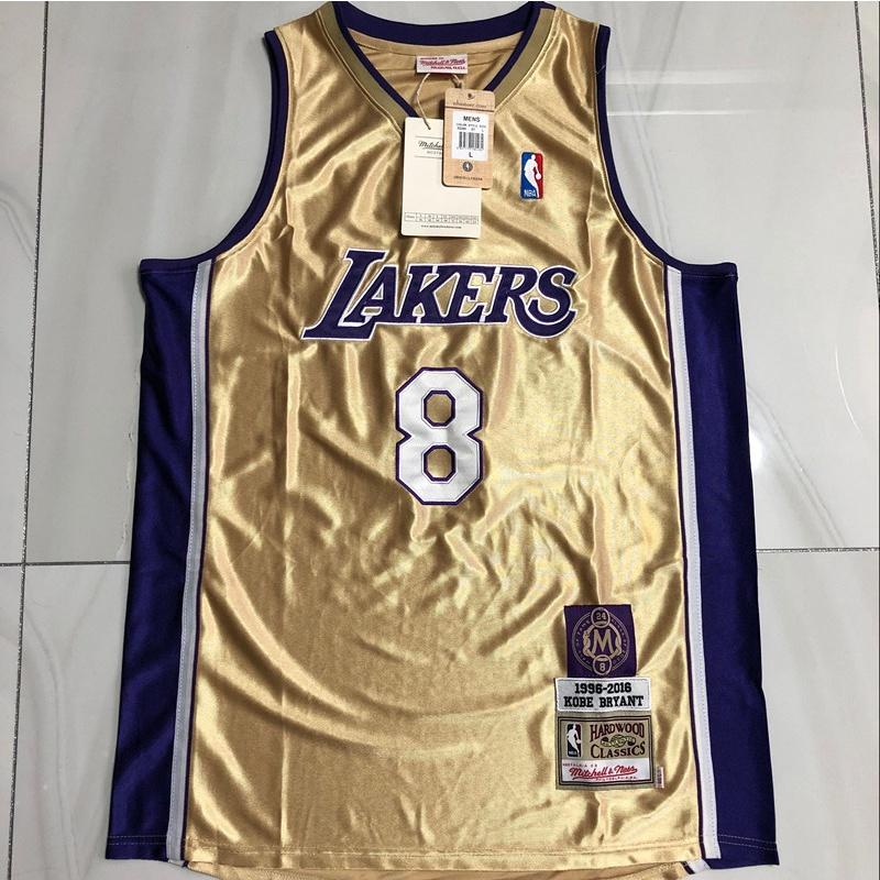 Homens Camisa 2023nba Los Angeles Lakers No.8 Kobe Bryant Mitchell & Ness De Basquetebol Jersey