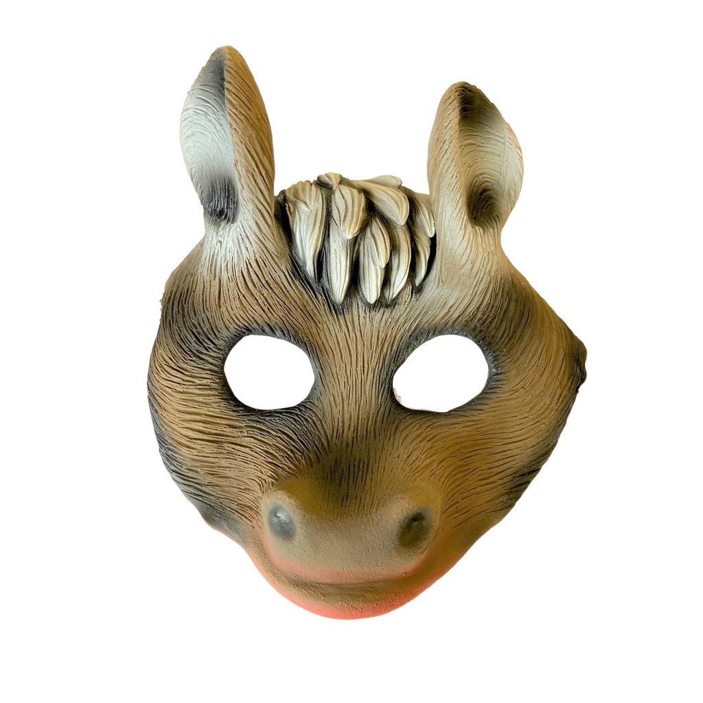 Fantasia Mascara de Burro Burrinho de Latex Adulto/ Infantil Shopee