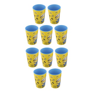 Kit 10 Copos Minions 320 ml Plástico Plasútil Páscoa