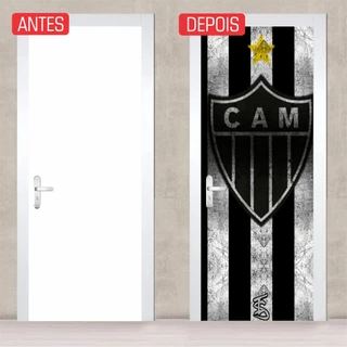 Adesivo Decorativo de Porta Parede Vidro Sala Cozinha Banheiro Casa Decoração Time Atlético Mineiro
