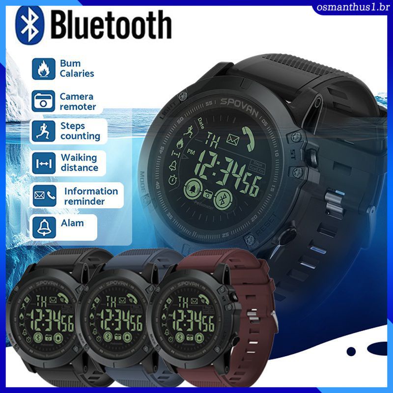 Spovan Smart Sports Watch Pr1 Bluetooth 50m À Prova D'água Pedômetro Digital Multifuncional Para Caminhadas/Natação PK KD99 T900 skmei