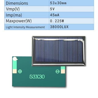 Mini Placa Energia Solar Fotovoltaico 5v 40ma