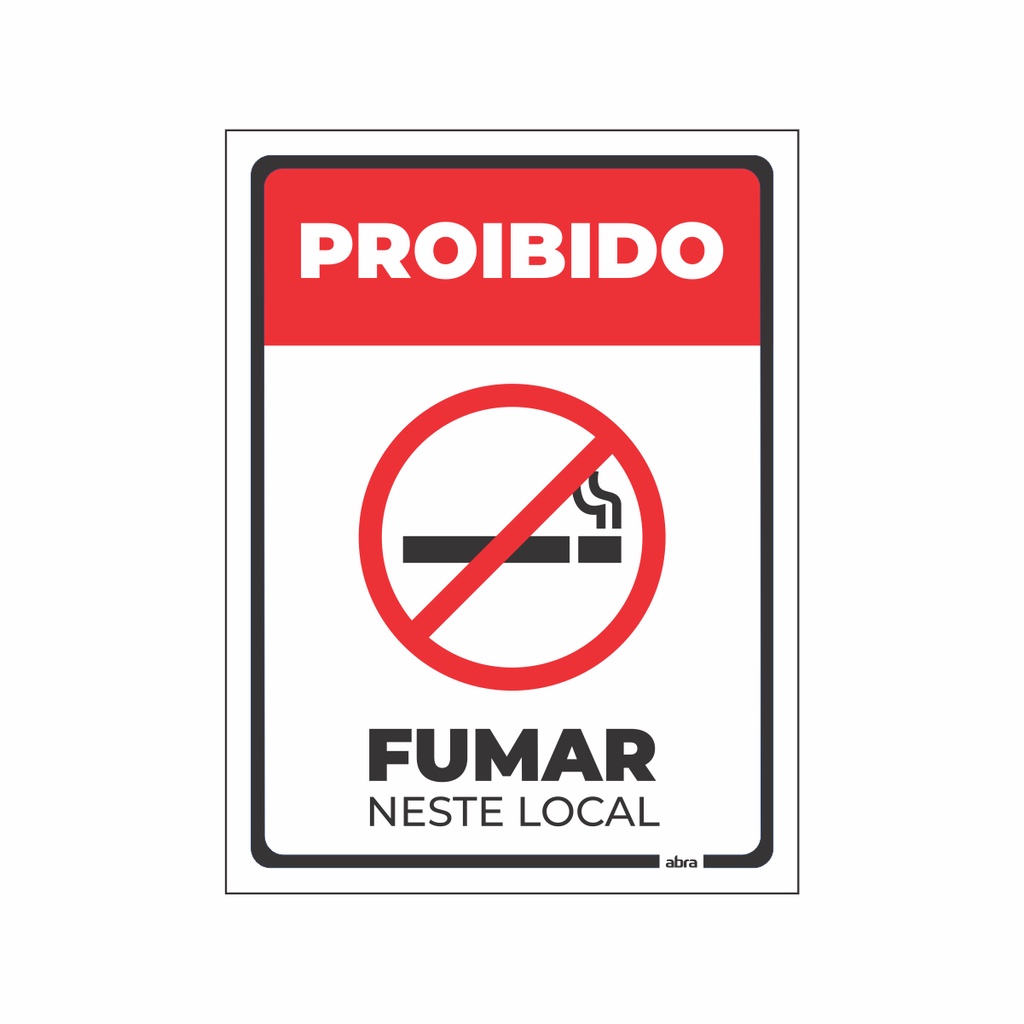 Placa De Sinalização Proibido Fumar Neste Local Pvc 15x20 Cm | Shopee ...