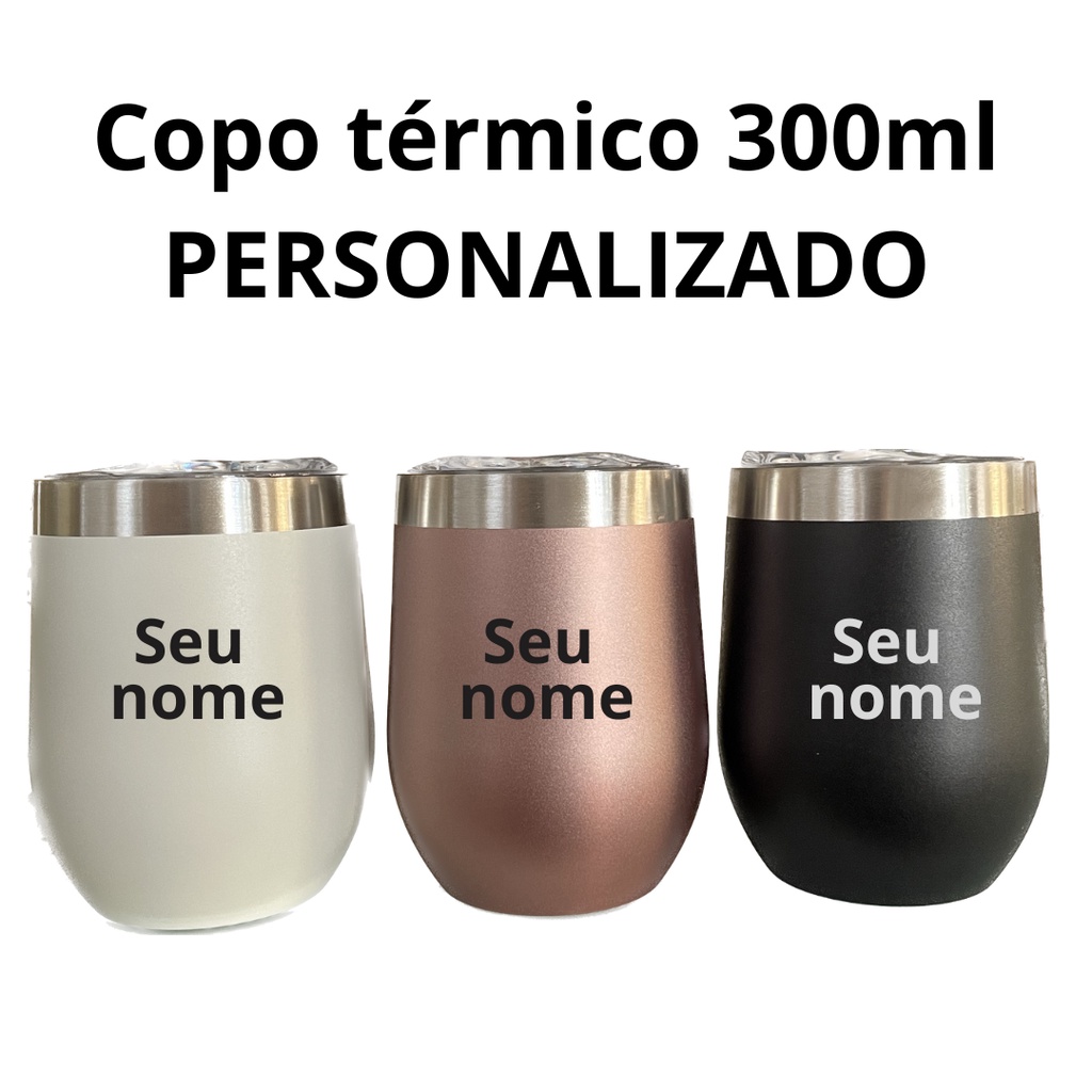 Copo Termico de Inox 300ml com Tampa Color | Shopee Brasil