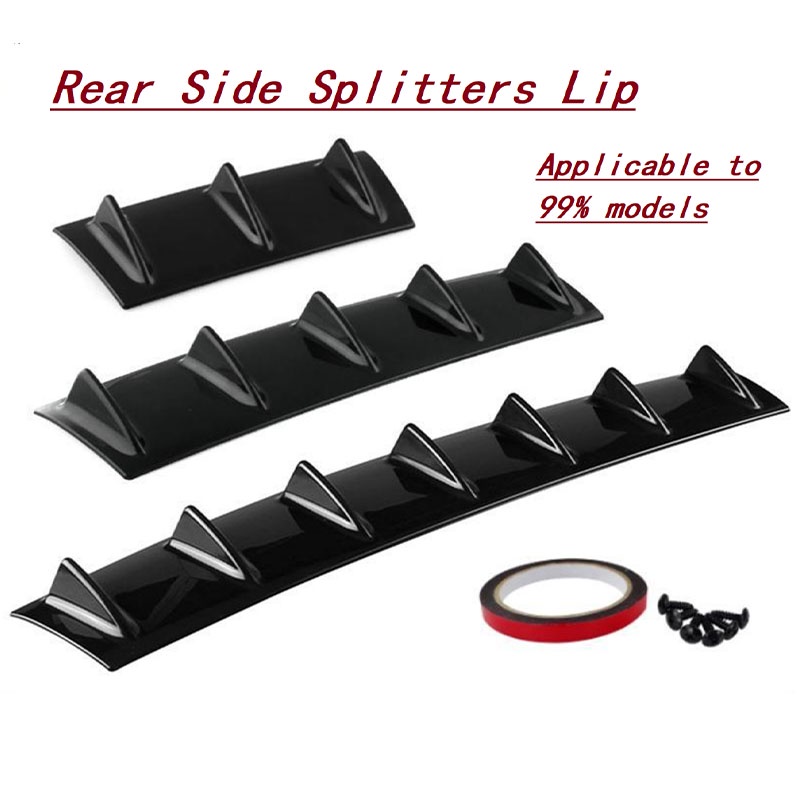 Difusor Labial Universal Do Pára-Choques Traseiro Carro Sedan Spoiler Shark Fin Modification Accessories