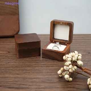 Adegree Caixa De Jóias De Madeira Anéis De Casamento Organizadora Presentes Novo