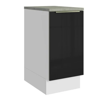 Balcão 40 cm 1 Porta Branco/Preto Lux Madesa em Oferta na Shopee