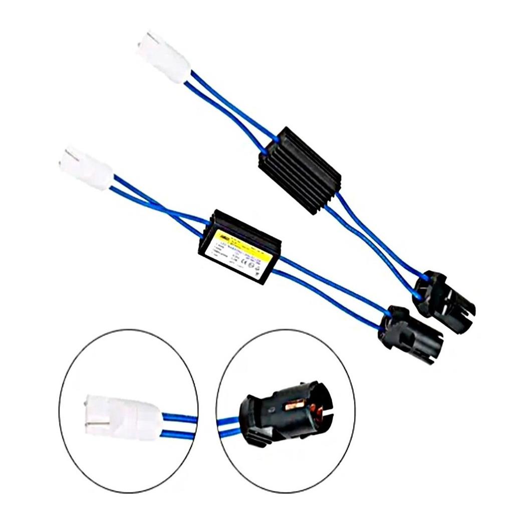 Kit 2 Cabo Resistor Canceller T10 Led Pingo Cambus Universal Tira erro do painel avaria Led - Cruze Onix Punto Jetta