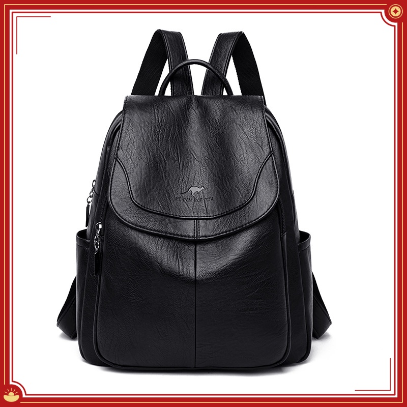 HH Fashion Backpack Mulheres 2023 Novo Estilo Combina Com Tudo Grande Capacidade Macio Couro Estudante Escola Bolsa De Viagem Ao Ar Livre Mochila De Senhoras