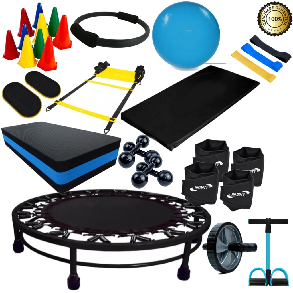 Kit Funcional Para Treino E Ginástica Em Casa Completo