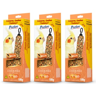 Alimento Para Calopsita Prefere Bastão 100gr - Mamão - 3 un