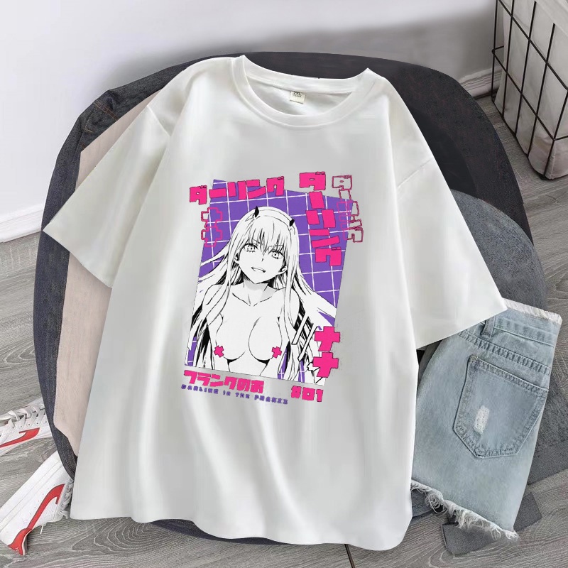 Camiseta Básica Darling in the Franxx Hentai