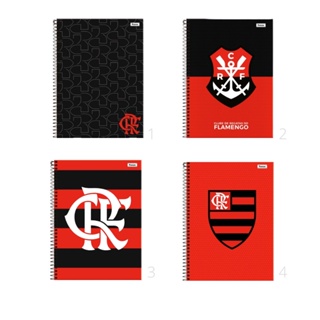 Kit Combo 2 Cadernos Espiral Time Flamengo 10 Matérias 160 Folhas Volta As Aulas Foroni