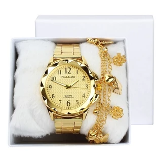 Relógio Feminino Relógio a Prova d água + Pulseira sortido a Pronta Entrega
