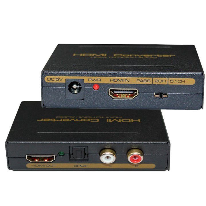 Extrator de Áudio HDMI para SPDIF + L/R + HDMI
