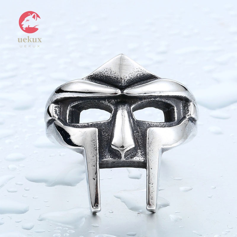 Taglia 7-14 MF Maschera DOOM Gladiatore Stile Anello In Acciaio - Foto 9