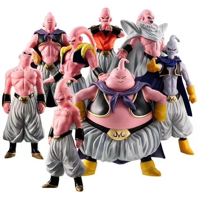 8pcs/Lots Dragon Ball Z Majin Buu Figurine DBZ Figure Set Super Saiyan Pvc Action Figures Collection Model Toys