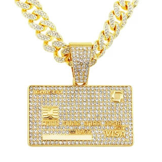 Novo corrente cravejada Colar De Hip Hop Full Diamond Hang Tag Pendant Pingente De Diamante Personalidade De Rua Vestir Corrente Cubano ice
