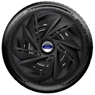 Jogo 4 Calota Nitro Aro 13 Preta Fosca Ford Focus Escort