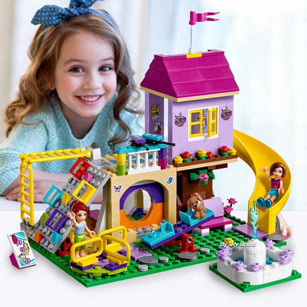 341pcs Meninas Compatíveis Com Lego 41325 Amigos Heartlake City Playground Blocos De Construção De Tijolos Educativos Para