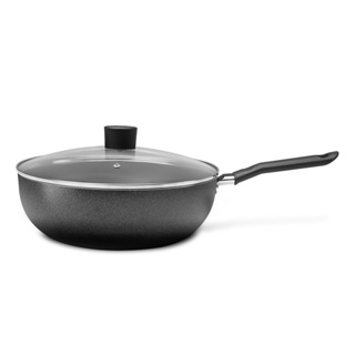 Wok Com Tampa Brinox Ebony Antiaderente 4,1 Litros Ø 28 cm Preto
