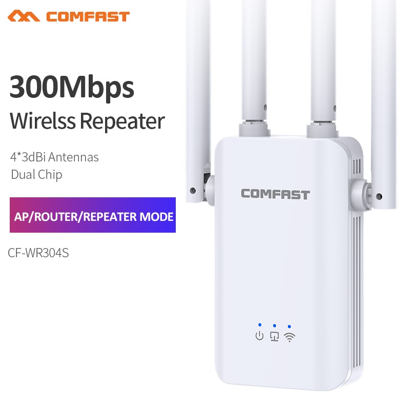 Comfast CF-WR304S 300Mbps Repetidor WiFi Sem Fio 2.4GHz Roteador Wi Fi ...