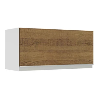 Armário de Cozinha Aéreo 70 cm 1 Porta Basculante Branco/Rustic Glamy Madesa em Oferta na Shopee
