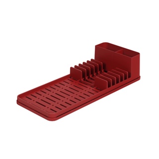 Escorredor de Louças com Tapete de Pia Coza Single 42,2 x 17,4 x 9,4 cm Vermelho Bold