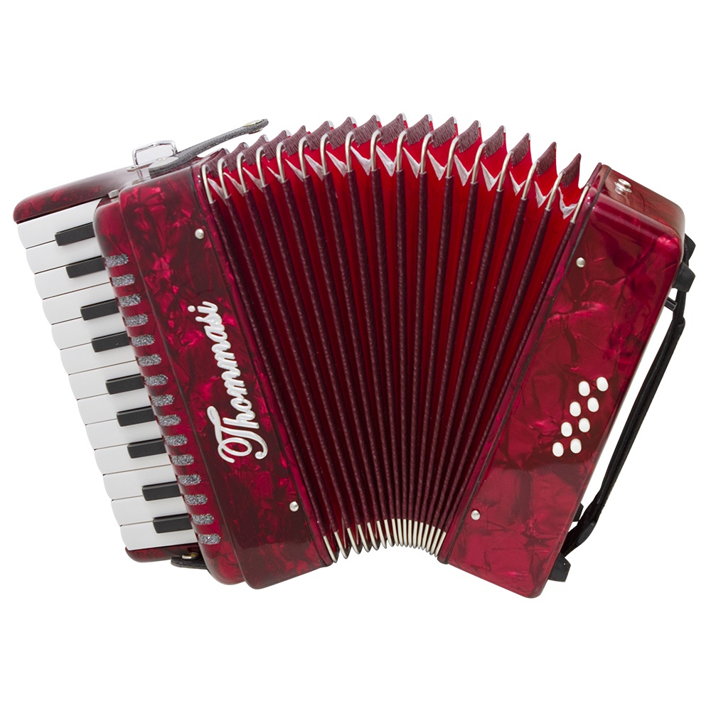 Acordeon 8 Baixos 22 Teclas TA 822 Vermelho Thommasi | Shopee Brasil
