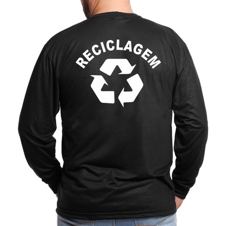 Kit Camiseta Reciclagem Trabalho Uniforme Camisa Malha Fria