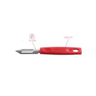 Descascador De Legumes Tipo Faca Brinox Asti 19,5 cm Vermelho