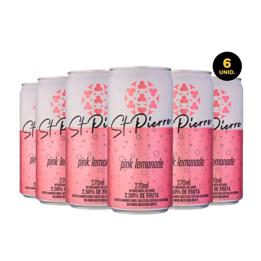 Pink Lemonade St Pierre Lata 270ml 6 Latas Shopee Brasil