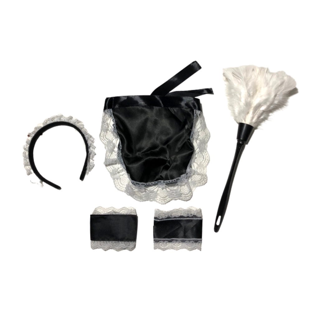 Kit Fantasia Faxineira Empregada 4 Pçs Adulto Carnaval