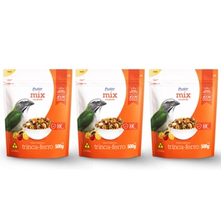 Alimento Mistura Sementes Trinca Ferro Com Frutas 500Gr 3Un