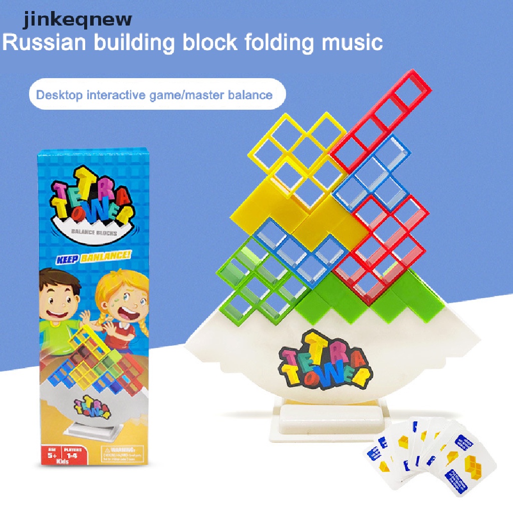 JNBR Tetra Tower Jogo Empilhamento Blocos De Construção Equilíbrio Quebra-Cabeça Brinquedos JIN