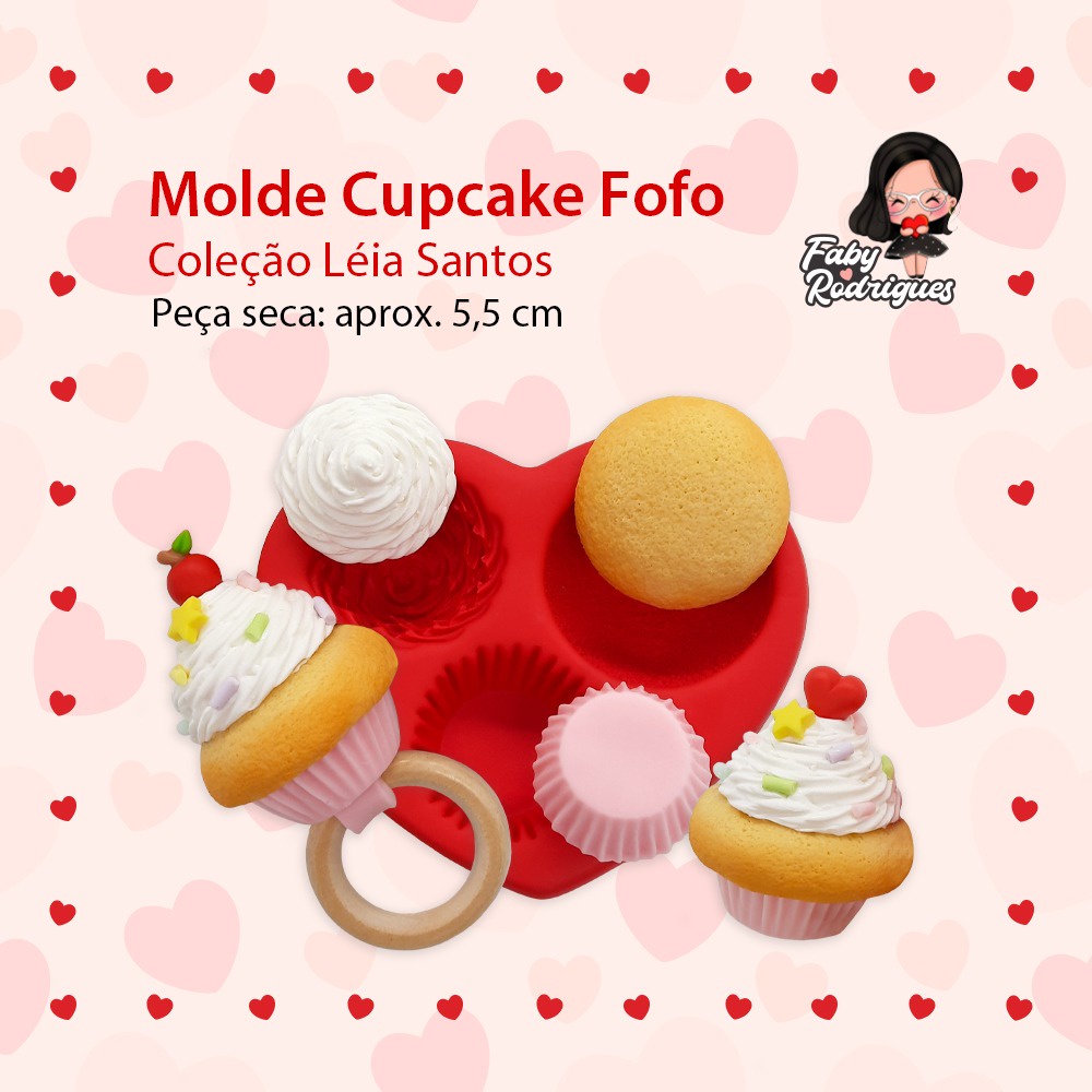 Molde de Silicone - codg 39 - Cupcake Fofinho - MD Moldes