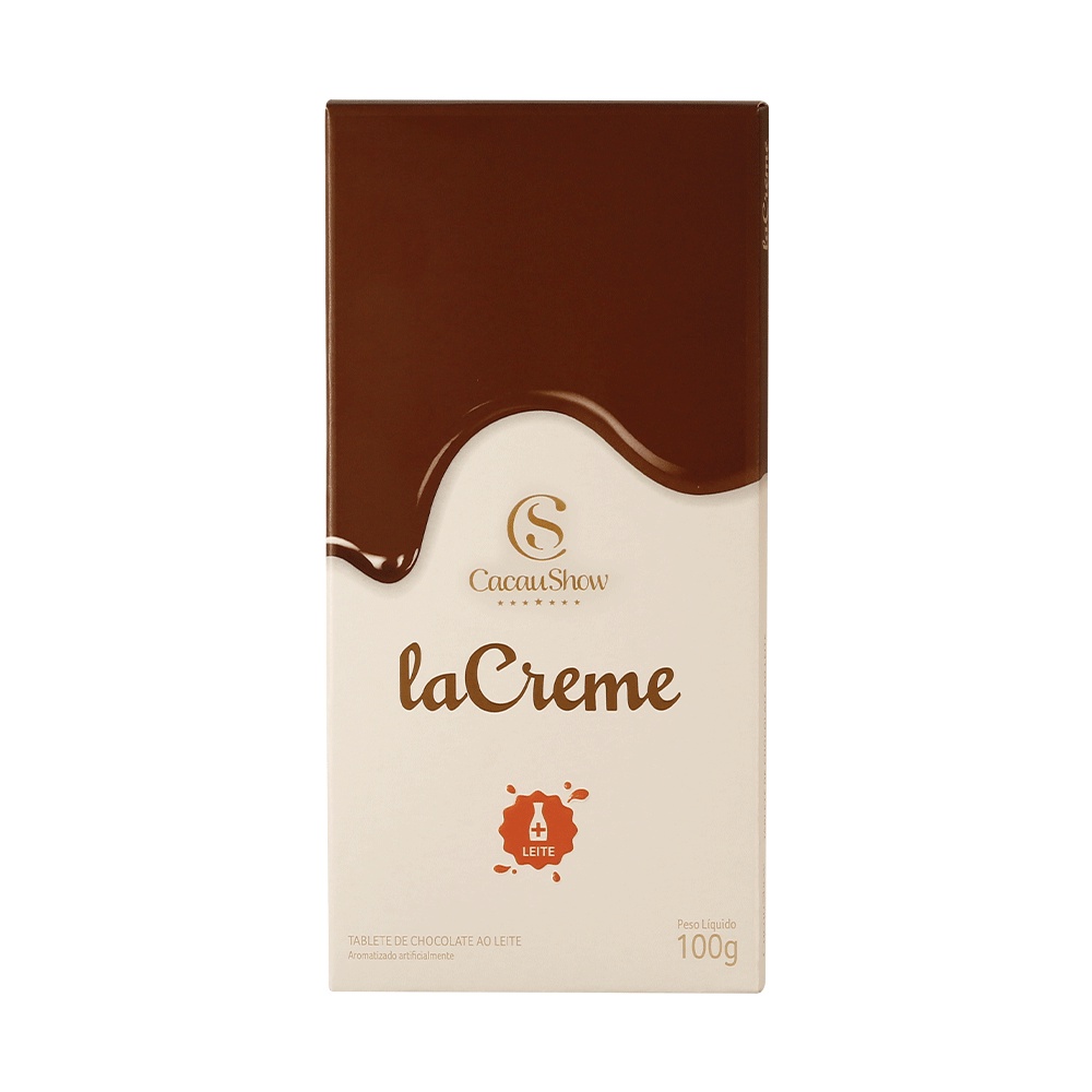 Tablete laCreme ao Leite 100g Cacau Show