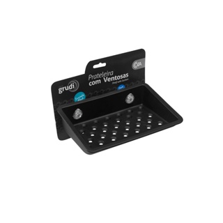 Prateleira Com Ventosas Coza One 15,2 x 11 x 3,8 cm Preto