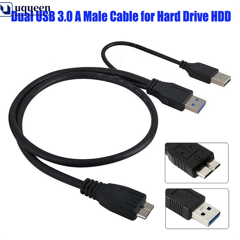 Leeadwaey Cavo USB 3.0 Angolato A 90° Da Maschio A Micro B - 20 Cm, Nero, Adatto Per Hard Disk Esterno E SSD, Trasmissione Veloce