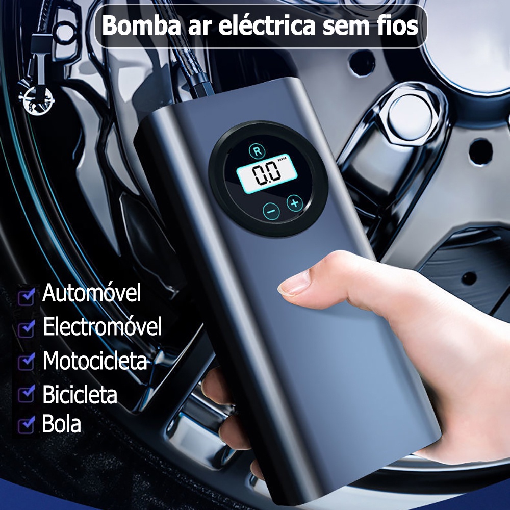 Newboler 150PSI display digital bomba de ar elétrica sem fio pneu inflator motocicleta carro bicicleta compressor de ar portátil