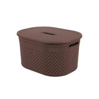 Cesta Organizadora Com Tampa Coza Craft 40 x 30,5 x 22,2 cm Marrom
