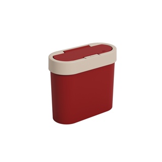 Lixeira Coza Flat 2,8 Litros Vermelho Bold E Light Gray