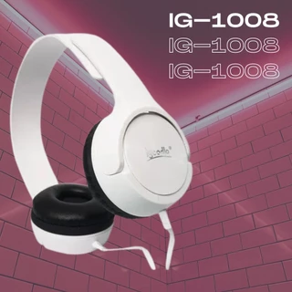 Fone de Ouvido Headset Microfone Embutido Ajustável Com Fio IG-1008 Cores